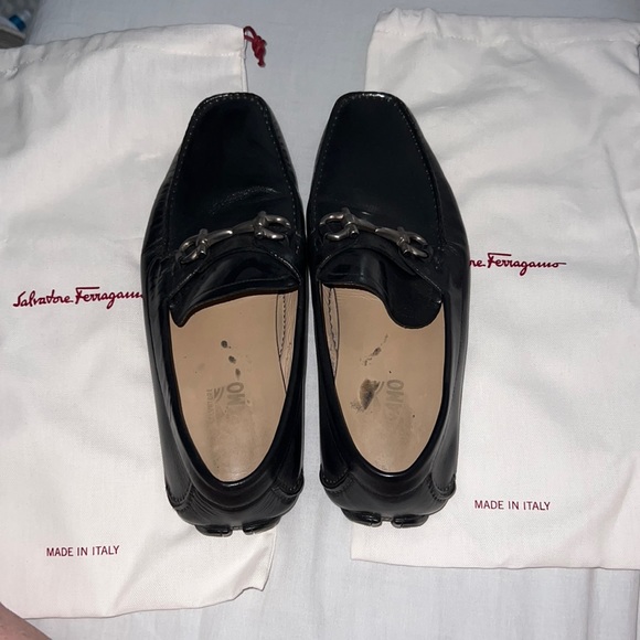Salvatore Ferragamo Shoes | Euc Salvatore Ferragamo Black DRIVERS. Size 9.5 Ee. Excellent Shape! | Color: Black | Size: 9.5 | Emilt714's Closet